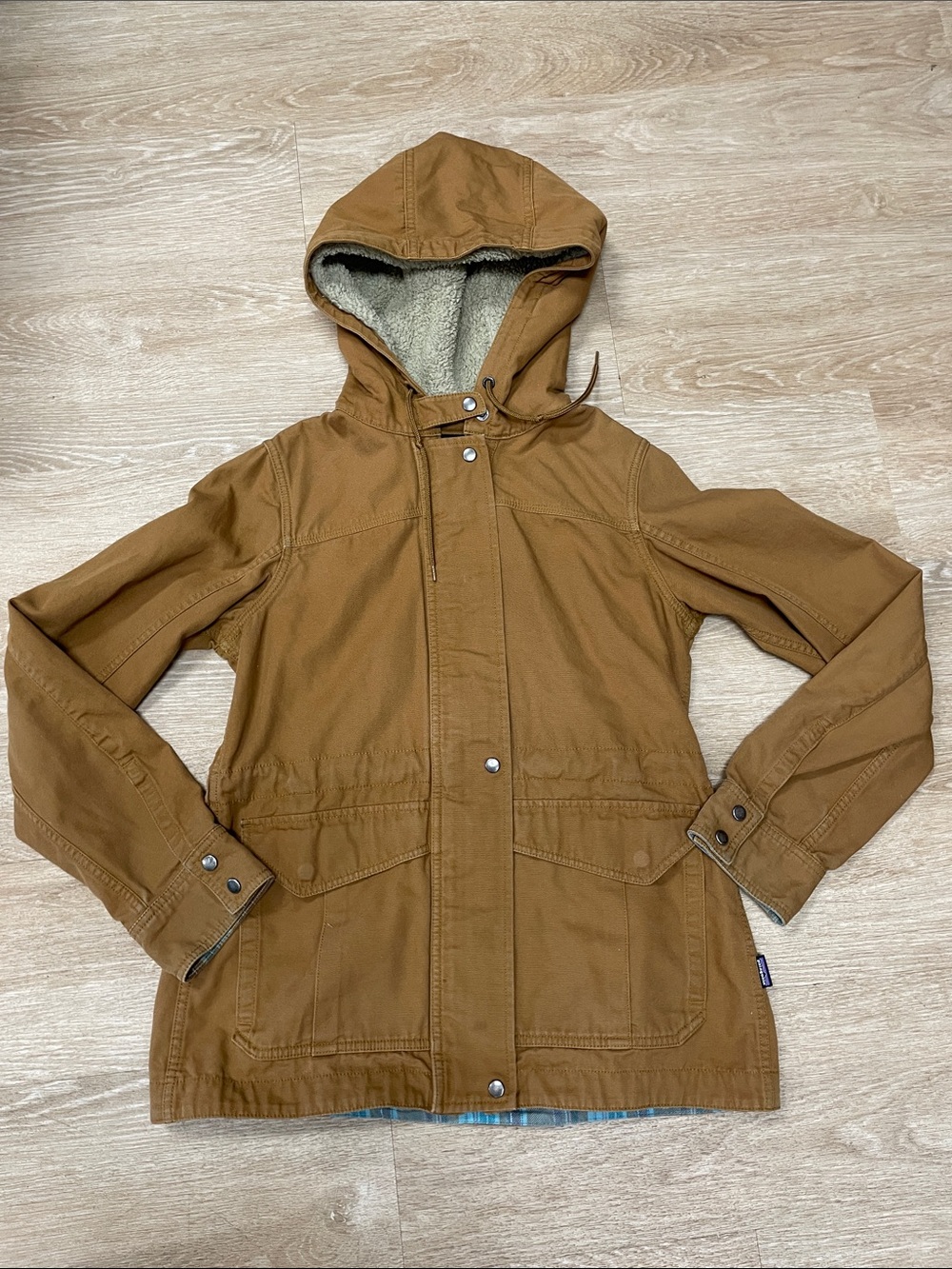 Patagonia Women's Camel Hooded Iron Forge Work Jacket